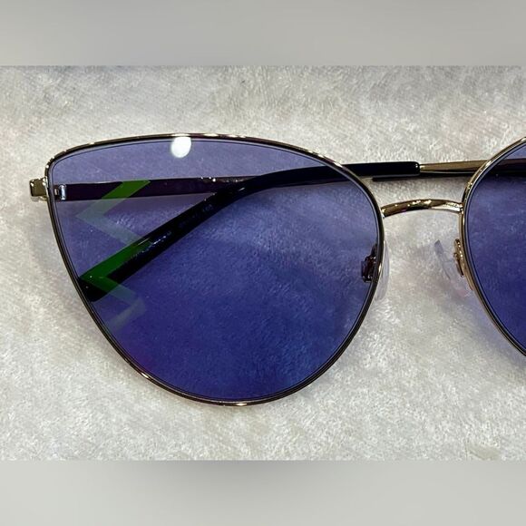NIB M MISSONI Sunglasses Gold Violet Frame - Picture 9 of 10